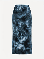  Tie-Dye Elastic Maxi Skirt