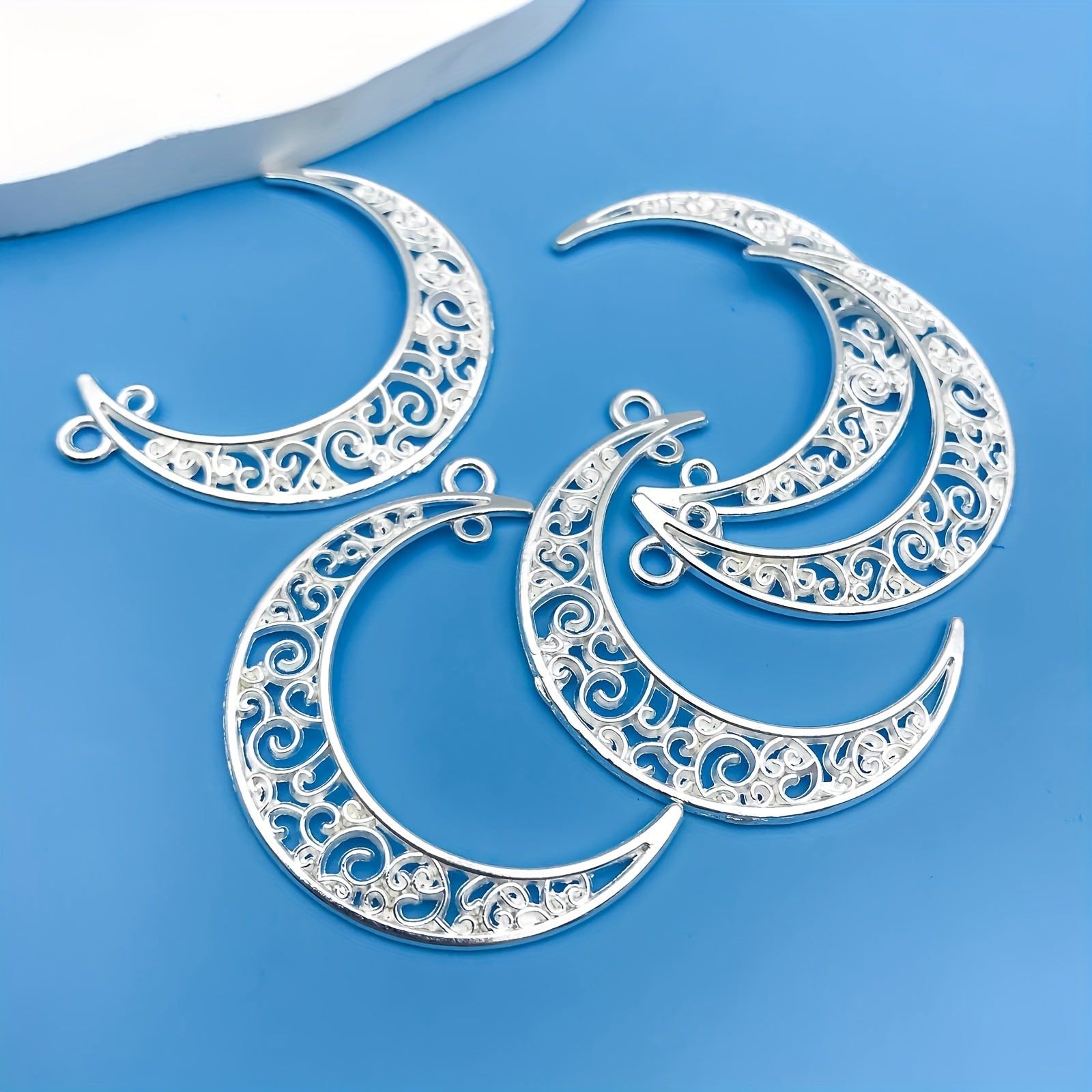 20pcs Mixed Crescent Shape Pendants for DIY Jewelry Making