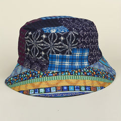 Boho Print Reversible Bucket Hat Vintage Stitching Lightweight Basin Hats