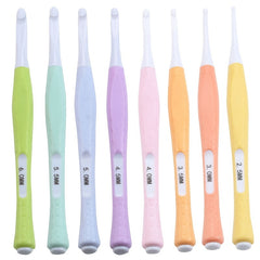 8pcs Colorful Crochet Silicone Handle Sweaters for Knitted Hand Crochet