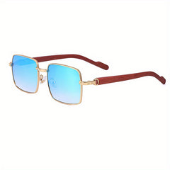 Men's Square Sunglasses Mature Business Beach Windproof Glasses