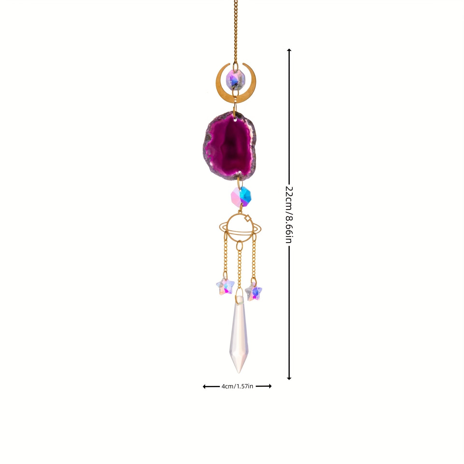 Crystal Agate Sun Catcher for Windows - Hanging Window Decor
