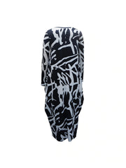 Women's Plus Graffiti Print Long Sleeve Casual Dress