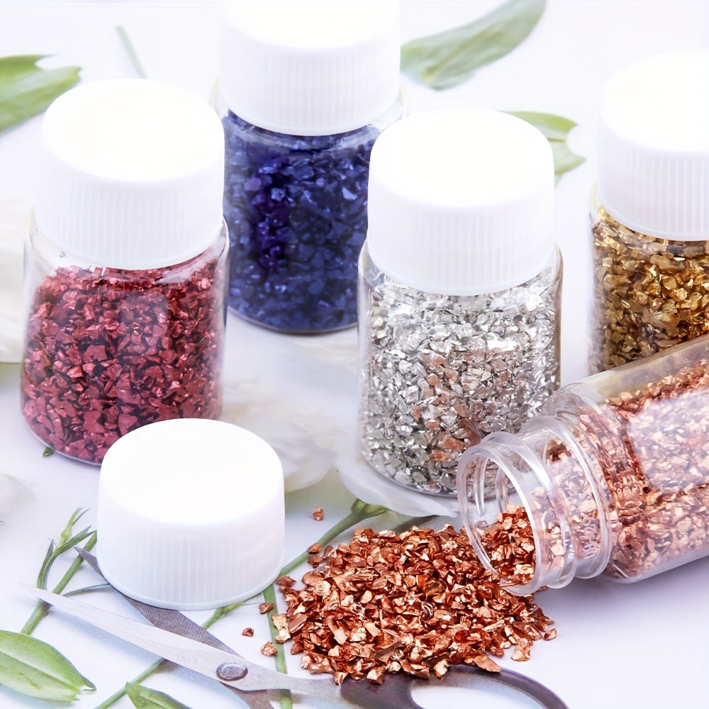 30g Gravel Crystal Glass Metal Crushed Stone Sand Filler DIY Craft Nail Resin