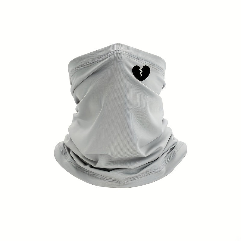 Broken Heart Print Mask Unisex Windproof Neck Gaiter