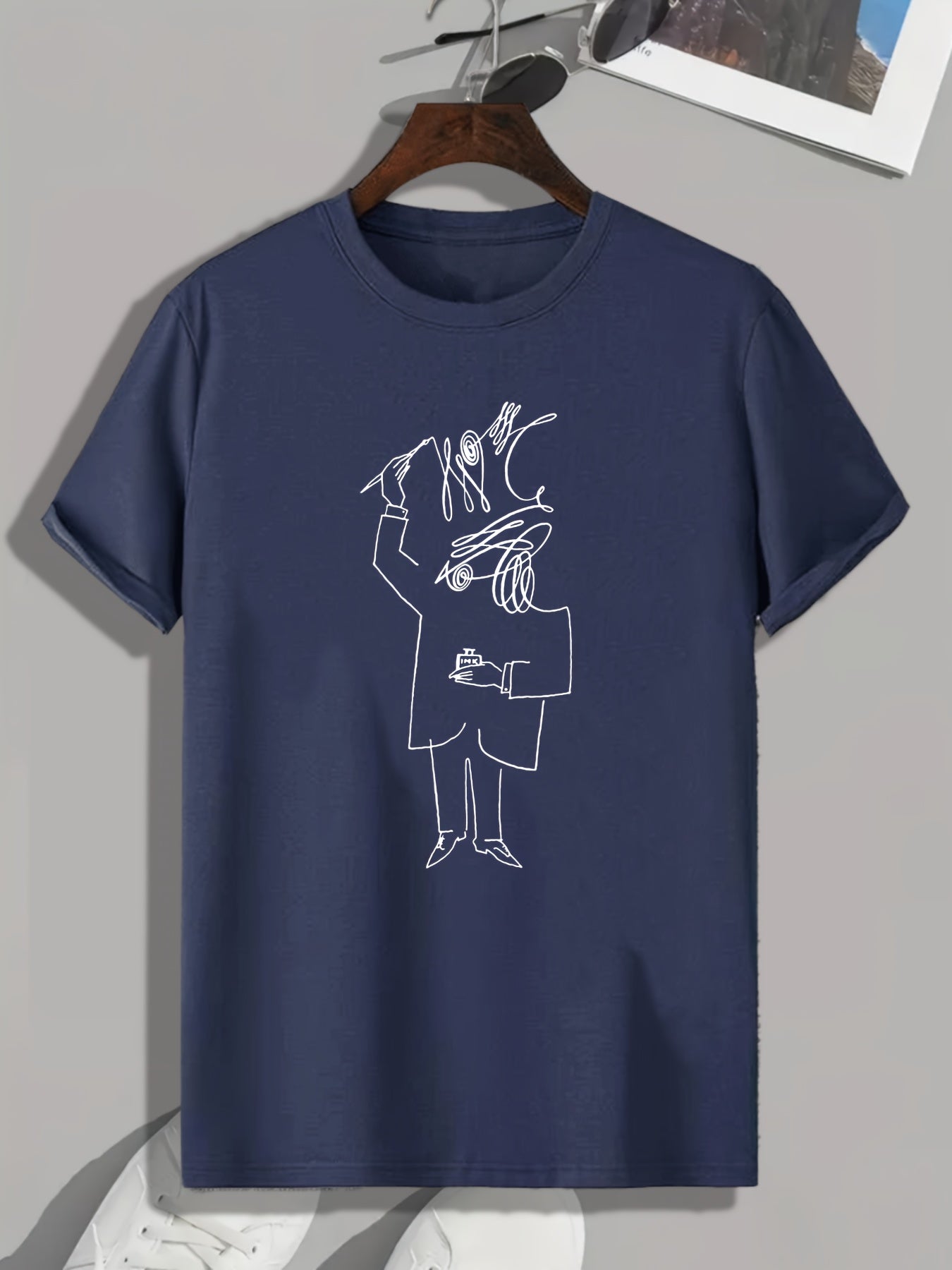 Abstract Sketch Men's Comfy T-shirt for Outdoor Summer