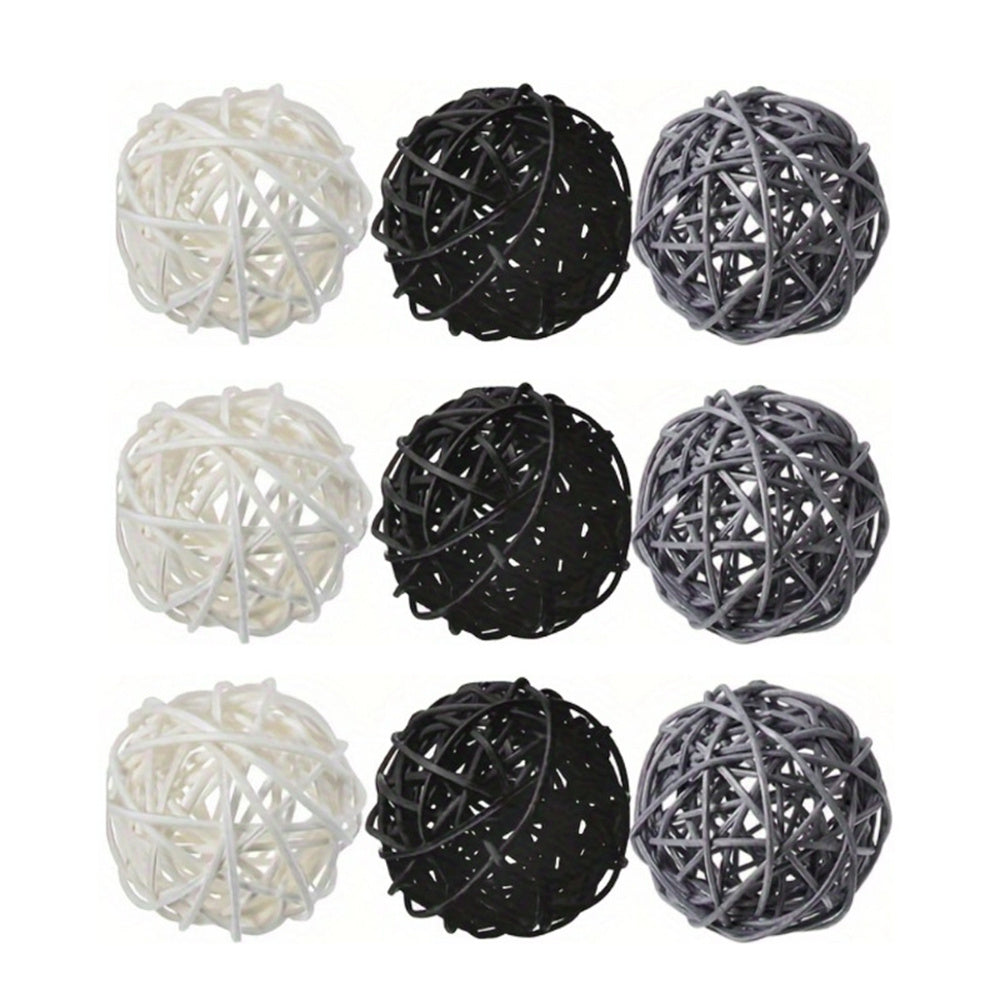 15pcs Decorative Rattan Balls Craft Orbs for Home and Party Decor