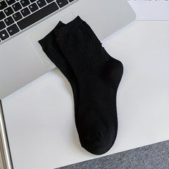 2 Pairs Ripped Solid Socks Women's Stockings