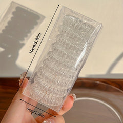 9pcs Elastic Spiral Hair Tie Hair Accessories Ponytail Seamless Hair Rope