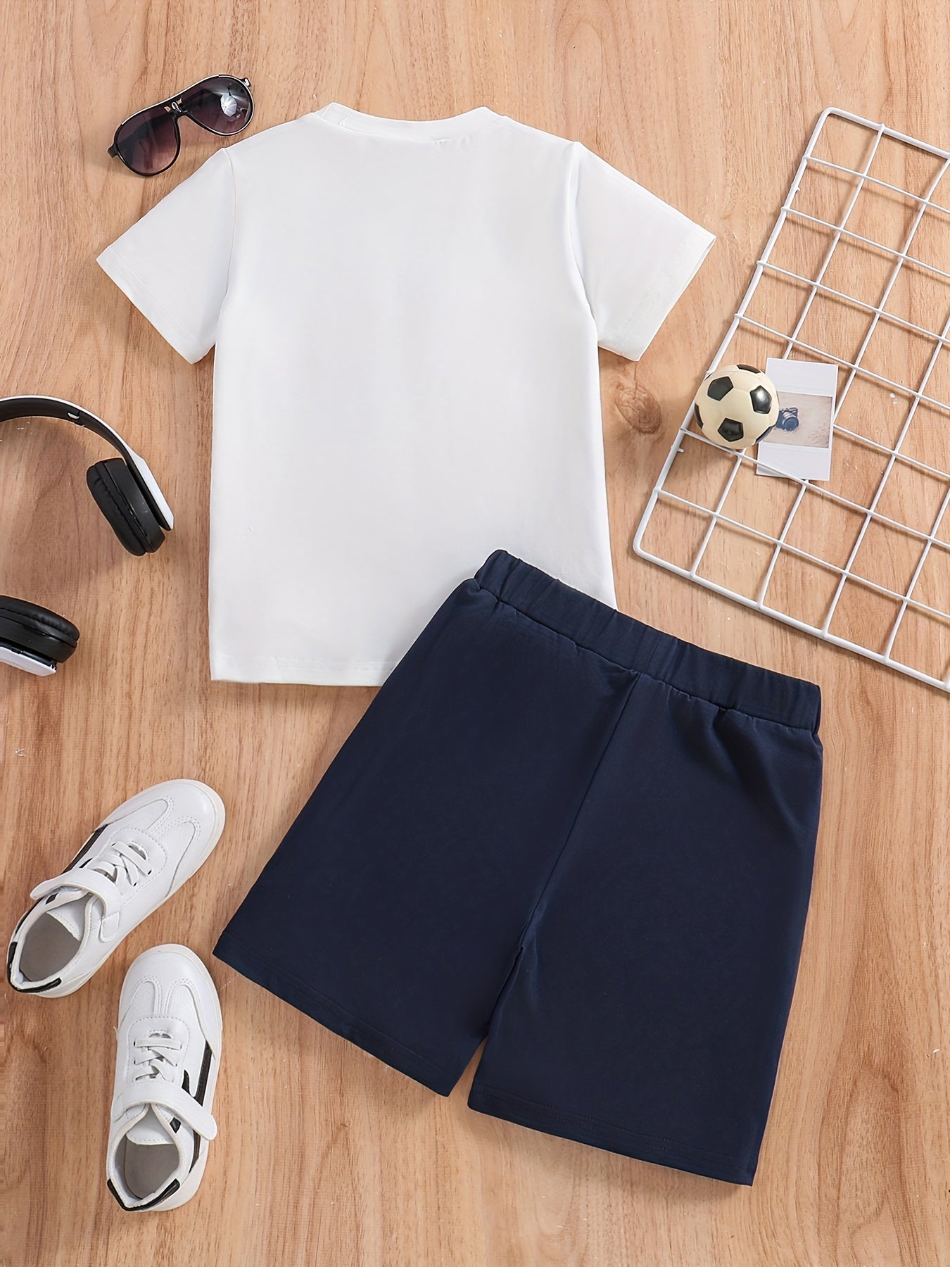Boys Soccer T Shirt & Shorts Set Comfortable Top And Pants for Kids