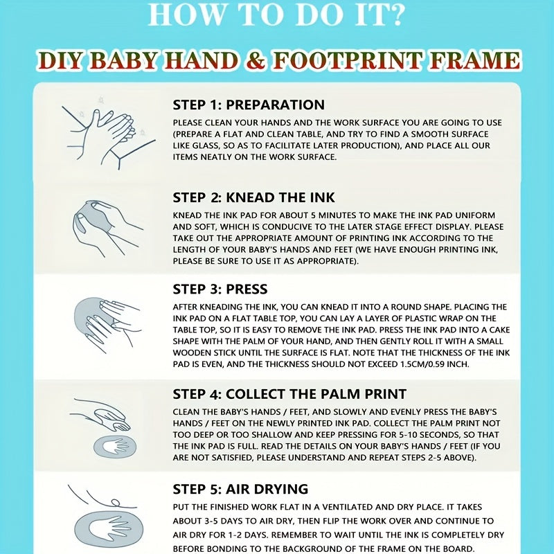 Baby Hand and Footprint Mud Soft Clay 20g DIY Children's Toys