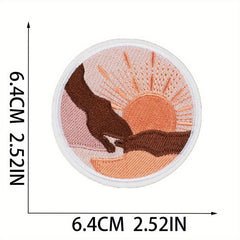 16pc Sun Embroidery Iron On Patches For Men Sew On Embroidered Applique