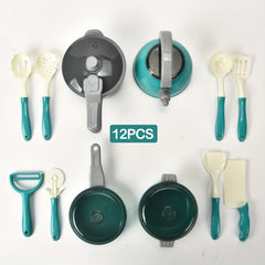 12pcs Play Kitchen Toy Set Mini Cooking Toy Birthday Gift