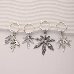 Maple Leaf Charm Keychain 4pcs Set Luggage Bag Accessories