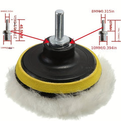 Car Polishing Disc Set 8Pcs Self Adhesive Buffing Sponge Wool Wheel Pad