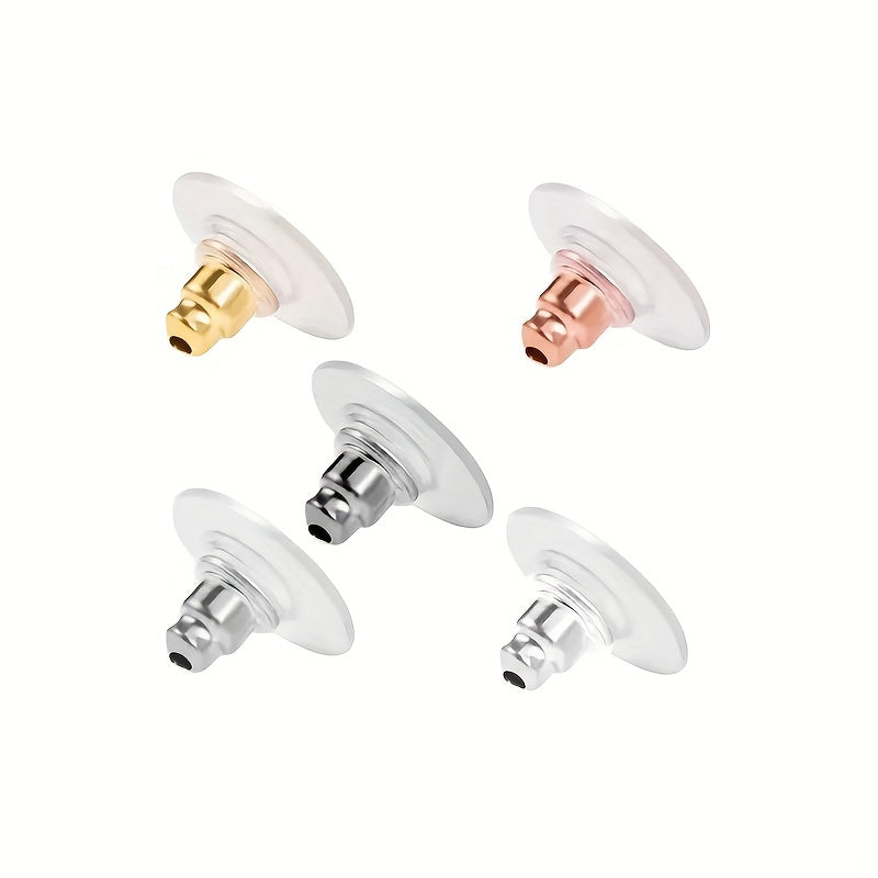 100pcs Hypoallergenic Transparent Adhesive Ear Caps