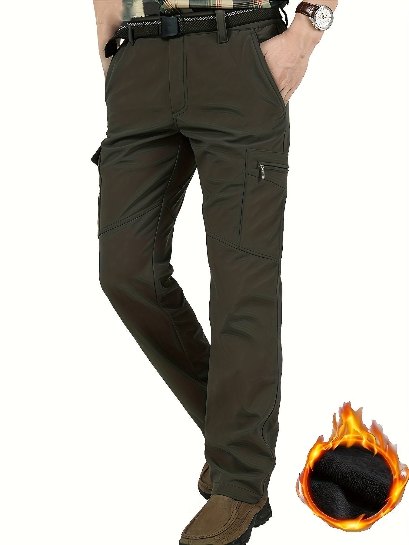 Men's Waterproof Cargo Pants Lightweight Tactical Trousers