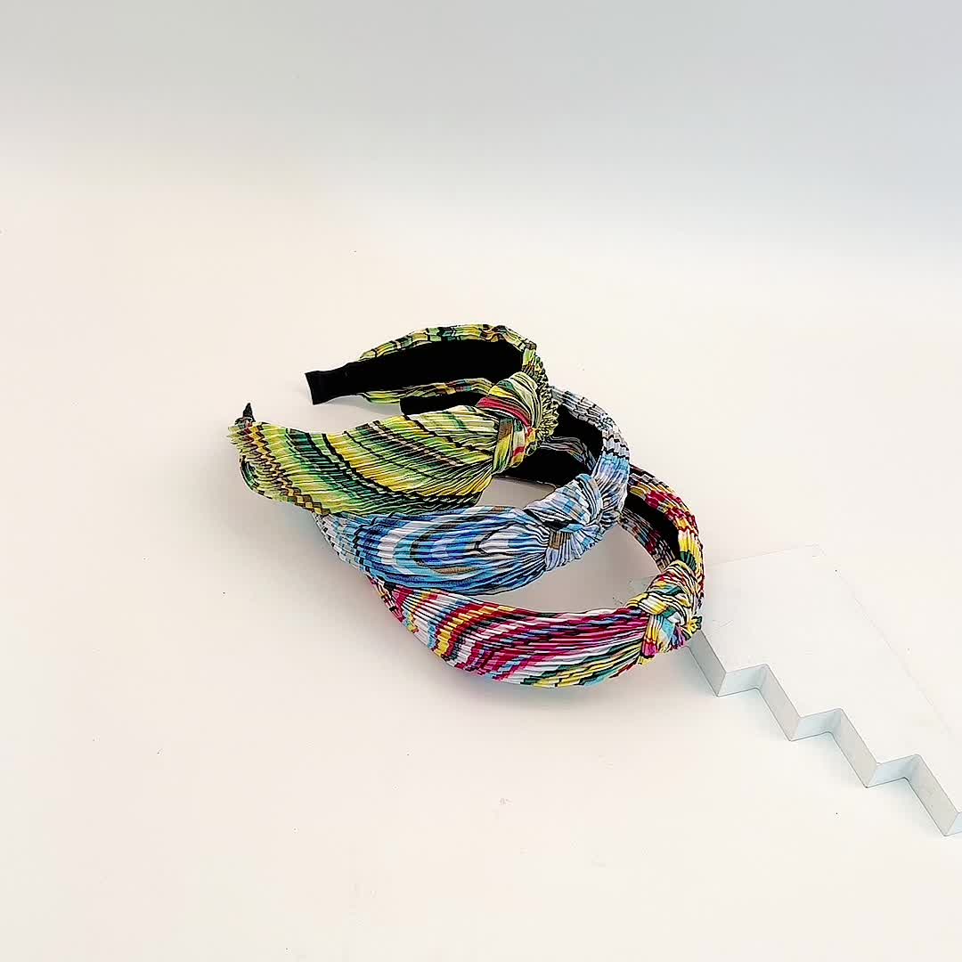 Boho Rainbow Headband Wide Headdress Hair Accessories For Women Girls