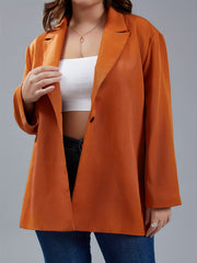  Solid Long Sleeve Workwear Blazer