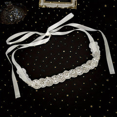 MIALLO Bridal Rhinestone Belt Handcrafted Sparkling Waistband Wedding Dresses