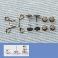 10pcs Waist Retracting Jeans Buckle Metal Button