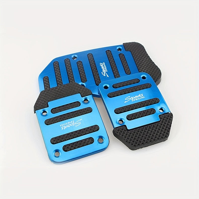 3 Pcs Car Pedal Set Aluminum Alloy Non-slip Manual Accelerator Pedal