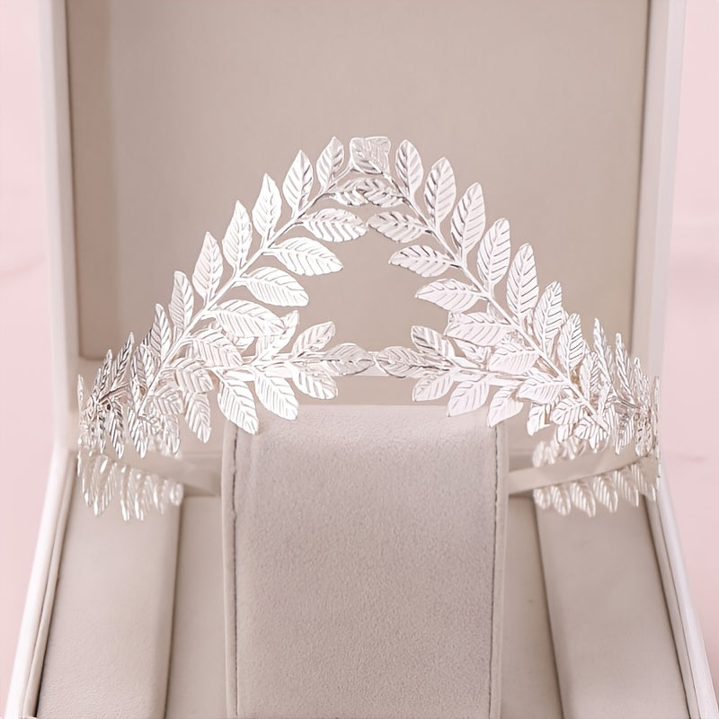 Golden Floral Tiara Botanical Bridal Tiara Rhinestone Tiara Bridal Crown