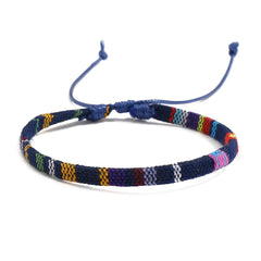 Colorful Bohemian Linen Woven Friendship Bracelet