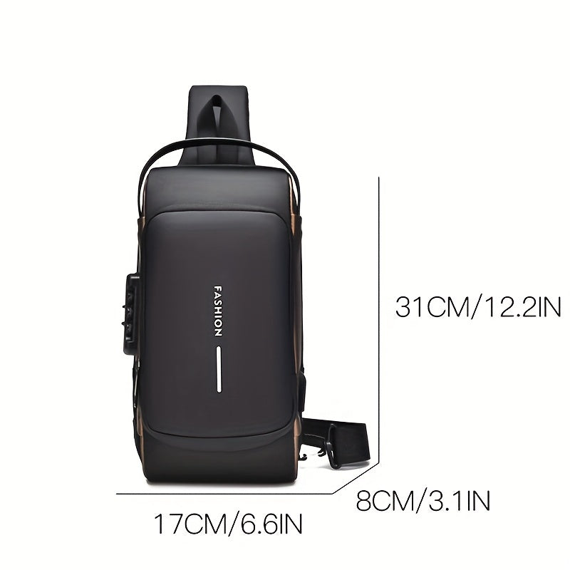WEIXIER Men's Shoulder Messenger Bag with USB Charging Port