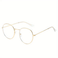 Anti Light Lens Metal Frame Men's Casual Glasses With Glasses Case