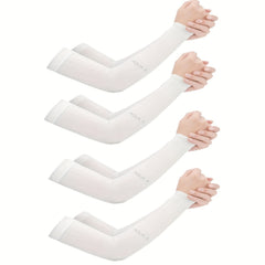 4 Pairs Set Unisex Summer Ice Sleeves Sun Protection Arm Guards Four Colors