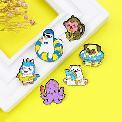 Cartoon Animal Brooches for Kids