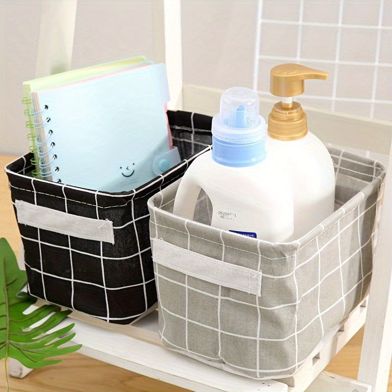 Mini Storage Basket Organizer For Makeup Book Baby Toy Canvas Bag