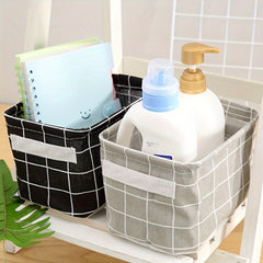 Mini Storage Basket Organizer For Makeup Book Baby Toy Canvas Bag