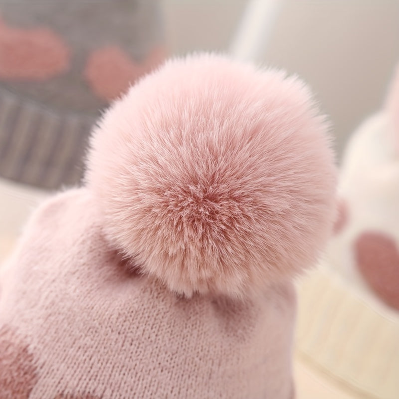 Thick Warm Toddler Knit Beanies Hat For Girls Boys Winter