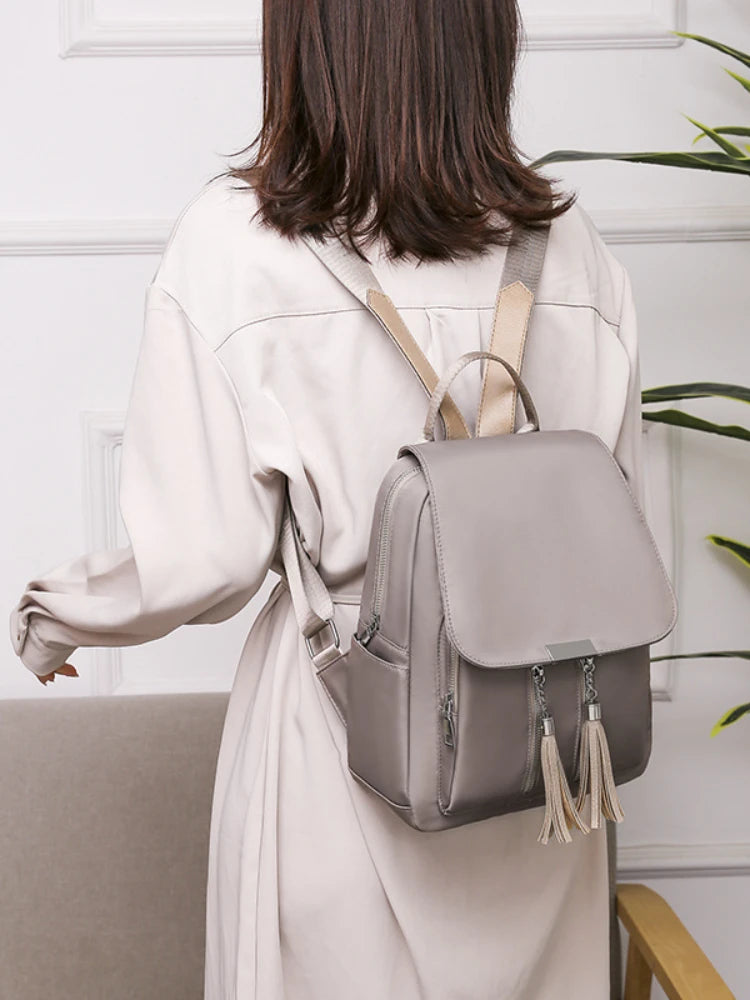 Women's Oxford Shoulder Bag Backpack for School Girls