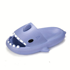 Women's Solid Cloud Shark Slides Soft Open Toe Non Slip Quick Drying Slides