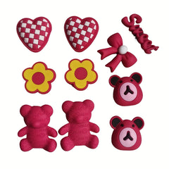 Strawberry Bear Shoes Charm Clogs Shoe Decoration Accessories