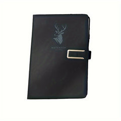 360 Pages Leather A5 Notebook with Buckle for Home Office Study
