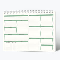 Undated Spiral Weekly Planning Pad with Weekly Goals Priority To Do List