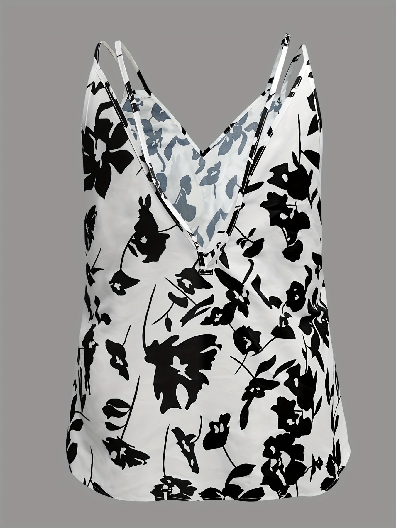  Boho Tank Top Allover Floral Print Halter Tank Top