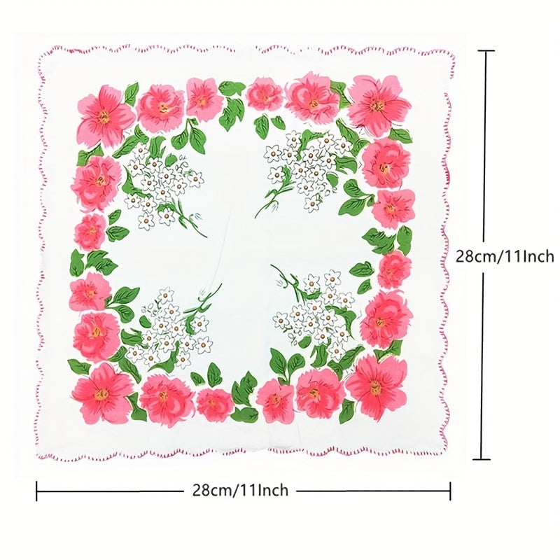 27 94 Cm Lightweight Print Handkerchief Mix Flower Packing For Women