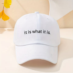 English Letter Baseball Cap It Is What It Is Hat Men's Women's Sunshade Hat