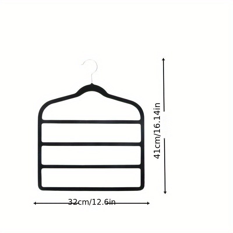 3pcs Pants Clothes Hanger Space Saving Non Slip Pants Rack Hanger