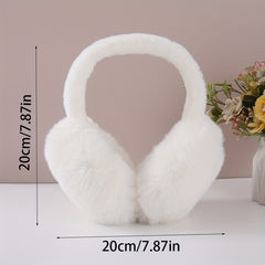 Winter Plush Ear Warmers for Women & Men - Soft & Foldable Ear Muffs