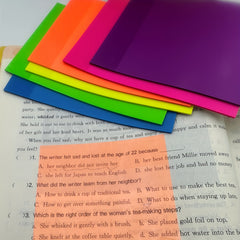 Large Fluorescent Sticky Notes Waterproof PET Index Stickers