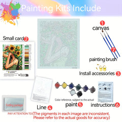 Beginner DIY Painting & Drawing Kit - Flower Girl