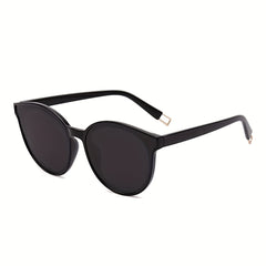 Round Sunglasses Unisex Casual Anti Glare Glasses UV400 with Case