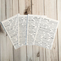 4pcs Word & Quote Stickers Pack for Journal DIY Decoration