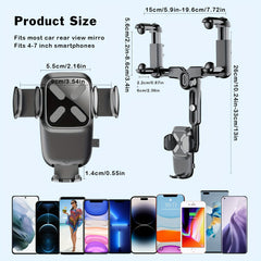 Car Rear View Mirror Phone Holder Mount